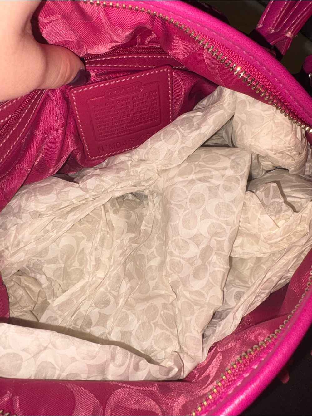 Coach Vibrant Pink Leather Shoulder Bag - Picture 5 of 8